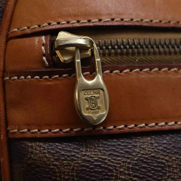 CELINE Macadam Canvas Boston Bag PVC Brown - Picture 6 of 16